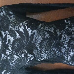 Black lace shirt.